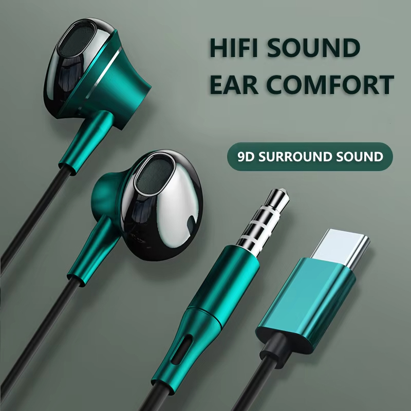 Cuffie stereo 9D Bass tipo C e - Audiophile Headphone Wired recensione e prezzo